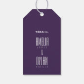 Étiquettes-cadeau Balise cadeau mariage d'automne pour les vibes rét (Dos)