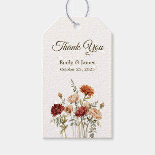 Étiquettes-cadeau Balise cadeau Mariage de automne rustique Concep