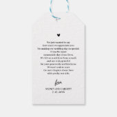 Étiquettes-cadeau Balise cadeau Mariage de photo simple script Merci (Dos)
