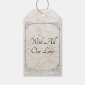 Étiquettes-cadeau Balise cadeau Mariage dentelle brodée (Dos)