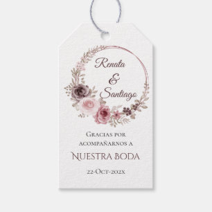 Étiquettes-cadeau Balise cadeau mariage en espagnol