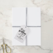 Étiquettes-cadeau Balise cadeau Mariage lettres main chic (Avec de la ficelle)