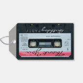 Étiquettes-cadeau Balise cadeau Merci 50e anniversaire Retro C Audio (Dos (Horizontal))