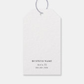 Étiquettes-cadeau Balise cadeau Merci bleu et blanc (Dos)