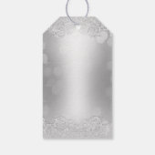 Étiquettes-cadeau Balise cadeau Merci Bokeh en argent (Dos)