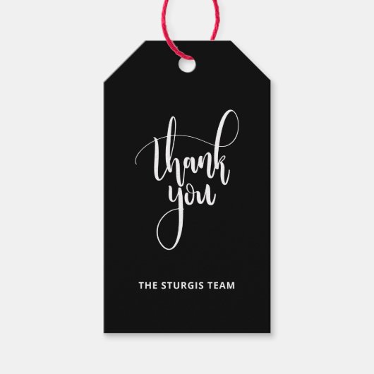 Étiquettes-cadeau Balise Cadeau Merci Customisée Avec Votre Nom (Devant)