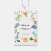 Étiquettes-cadeau Balise cadeau Merci Dinosaur (Devant)
