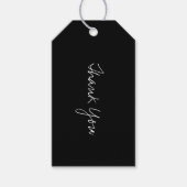 Étiquettes-cadeau Balise cadeau Merci en noir (Devant)
