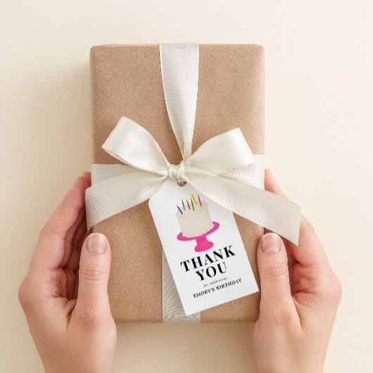 Étiquettes-cadeau Balise cadeau Merci gâteau d'anniversaire