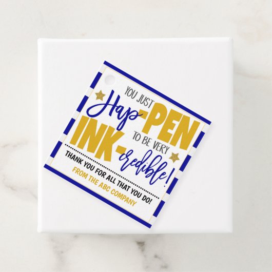 Étiquettes Cadeau Balise cadeau Merci stylo (En situation)