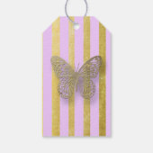 Étiquettes-cadeau Balise cadeau Merci violet Mariage or (Dos)