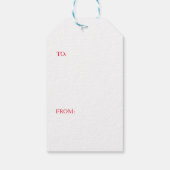 Étiquettes-cadeau Balise cadeau MOTIF BLEU JAPONAIS AVEC INITIAL (Dos)