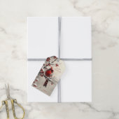 Étiquettes-cadeau Balise cadeau Noël Cardinal Rouge (Avec de la ficelle)