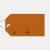 Étiquettes-cadeau Balise cadeau orange foncé (Dos Horizontal)