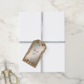 Étiquettes-cadeau Balise Cadeau Ornate Or (Avec de la ficelle)