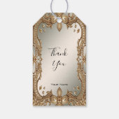 Étiquettes-cadeau Balise Cadeau Ornate Or (Dos)