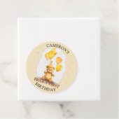 Étiquettes Cadeau Balise cadeau Ours Jaune Ours (En situation)