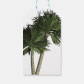 Étiquettes-cadeau Balise Cadeau Palm Trees White Elegant Beach (Dos)