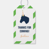 Étiquettes-cadeau Balise cadeau personnalisé Pony Party Green (Devant)