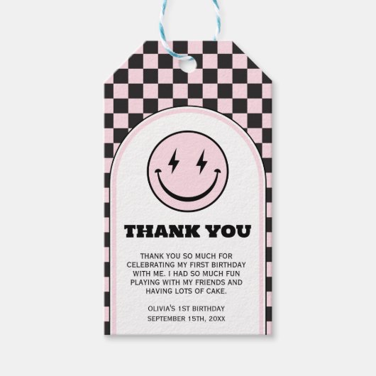 Étiquettes-cadeau Balise cadeau photo d'anniversaire d'une fille de  (Devant)