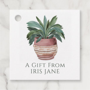 Étiquettes Cadeau Balise cadeau Plante pointillé joli vert botanique