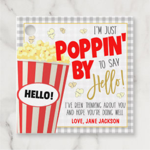 Étiquettes Cadeau Balise Cadeau Popcorn