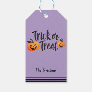 Étiquettes-cadeau Balise cadeau pour Halloween en Citrouille