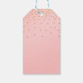 Étiquettes-cadeau Balise cadeau pour les points Confetti à huile ros (Dos)