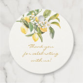 Étiquettes Cadeau Balise cadeau pour mariée au citron (Devant)