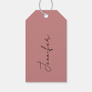 Étiquettes-cadeau Balise cadeau pour une Fête des mariées avec nom.