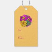 Étiquettes-cadeau Balise cadeau Primrose fine peinture rose jaune (Dos)