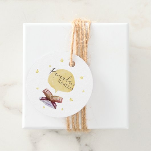 Étiquettes Cadeau Balise cadeau Ramadan Kareem (En situation)