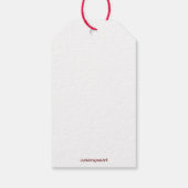 Étiquettes-cadeau Balise cadeau Red snowflake blanche sur le dos (Dos)