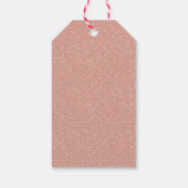 Étiquettes-cadeau Balise cadeau rose Gold Faux Parties scintillant O (Dos)