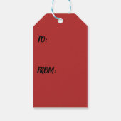 Étiquettes-cadeau Balise cadeau rouge "Saint Valentin" (Dos)