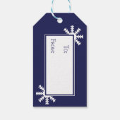 Étiquettes-cadeau Balise cadeau Snowflake Bleu (Dos)