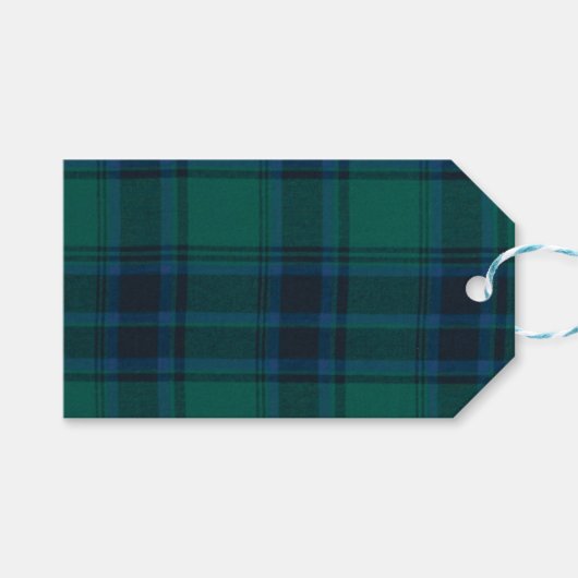 Étiquettes-cadeau Balise Cadeau Tartan (Devant (Horizontal))