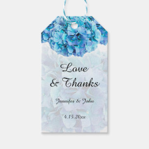 Étiquettes-cadeau Balise Cadeau tendance Blue Hydrangeas Wedding Fav
