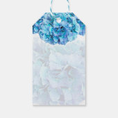 Étiquettes-cadeau Balise Cadeau tendance Blue Hydrangeas Wedding Fav (Dos)