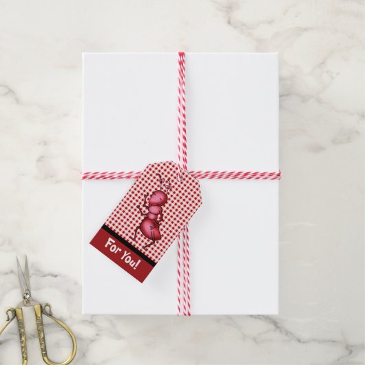 Étiquettes-cadeau Balise cadeau, texte personnalisé (Avec de la ficelle)