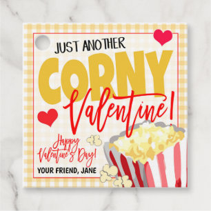 Étiquettes Cadeau Balise cadeau Valentine Popcorn