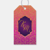 Étiquettes-cadeau Balise cadeaux Merci Bollywood Nights (Dos)