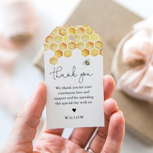 Étiquettes-cadeau Balise CALLA Honeycomb Bee Faver
