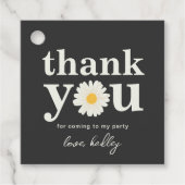 Étiquettes Cadeau Balise Carré marguerite (Devant)