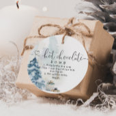 Étiquettes Cadeau Balise chocolat chaud. Bombe à cacao chaude d'hive