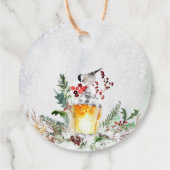 Étiquettes Cadeau Balise chocolat chaud. Bombe à cacao chaude d'hive (Dos)