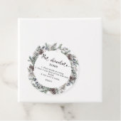 Étiquettes Cadeau Balise chocolat chaud. Bombe de cacao chaud d'hive (En situation)