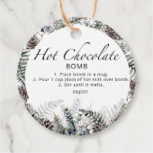 Étiquettes Cadeau Balise chocolat chaud. Bombe de cacao chaud d'hive (Devant)