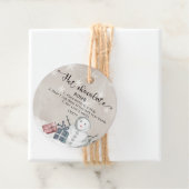 Étiquettes Cadeau Balise chocolat chaud. Bombe de cacao chaud d'hive (En situation)