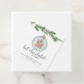 Étiquettes Cadeau Balise chocolat chaud. hiver aquarelle (En situation)